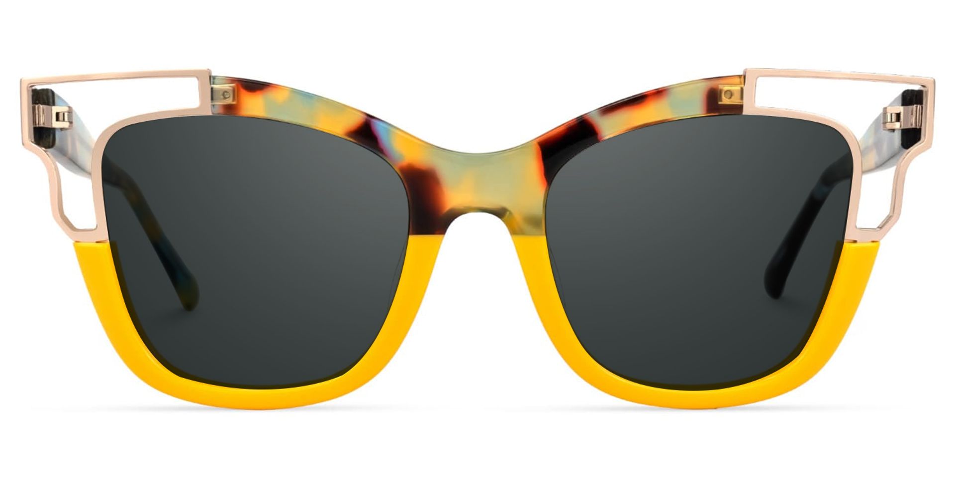 Rhoden Yellow Cateye Frame Sunglasses | ZEELOOL Canada0