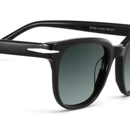 Rocco Rectangle Black Frame Polarized Sunglasses4
