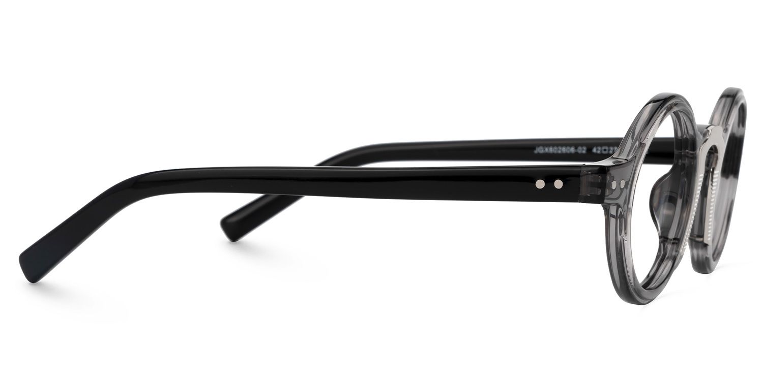 Danyelle Round Gray Glasses2