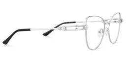 Gaga Cat eye Silver Glasses5