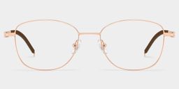 Nicole Gold Rectangle Glasses0