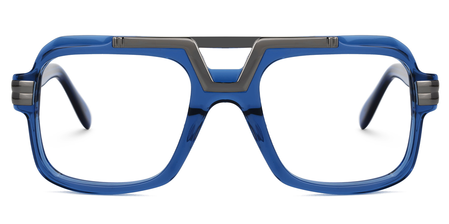 Croswell Acetate Aviator Blue Frame Glasses | ZEELOOL Canada0