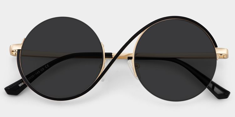 Flozif Round Black Glasses