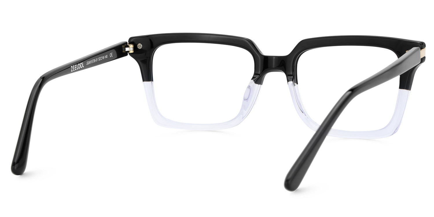 Langston Rectangle Black-Crystal Glasses5