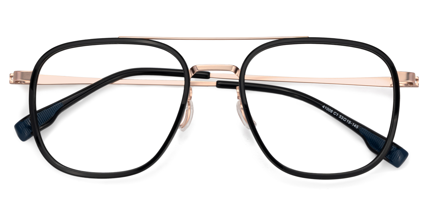 Black Designer Eyeglasses Frames In Aviator2