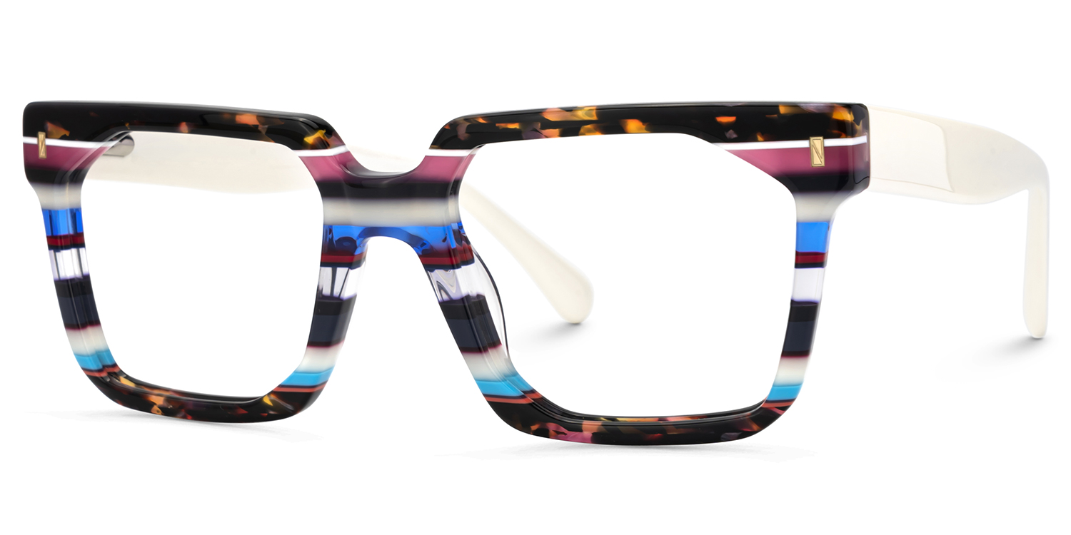 Laguer Rectangle Multicolor Glasses3