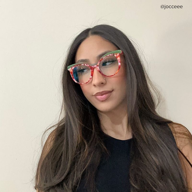 Lismary Cateye Red-Floral Glasses | ZEELOOL Canada4