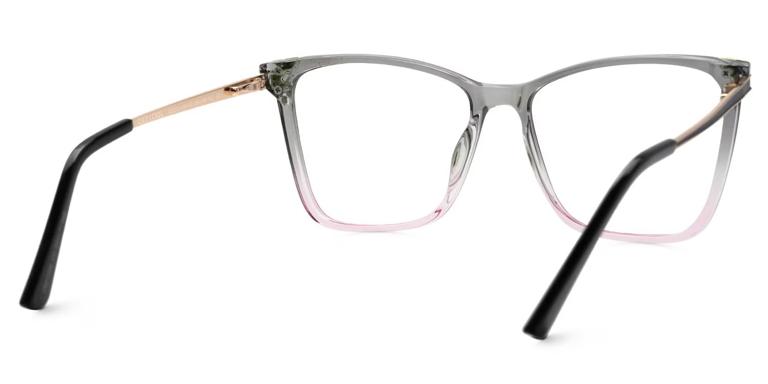 Tricee square grey glasses with gold arms for females | ZEELOOL Canada3