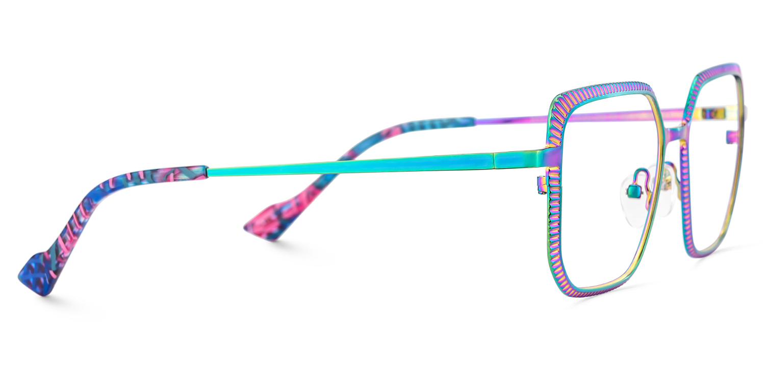 Vintage Metal Frame Glasses in Iridescent Color4