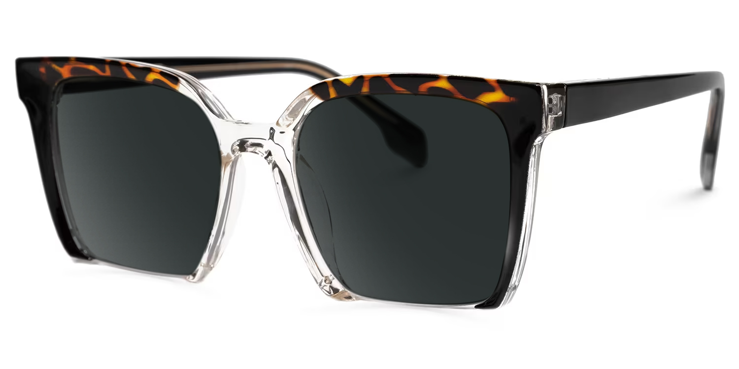 ZEELOOL Misty Square Black Glasses