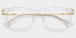 Selena Rectangle Clear Glasses1