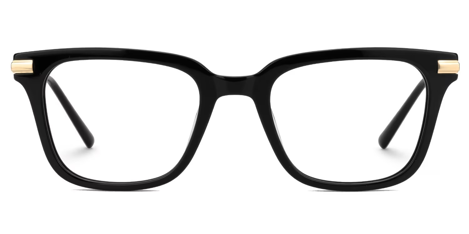 Kellie Rectangle Black Glasses0