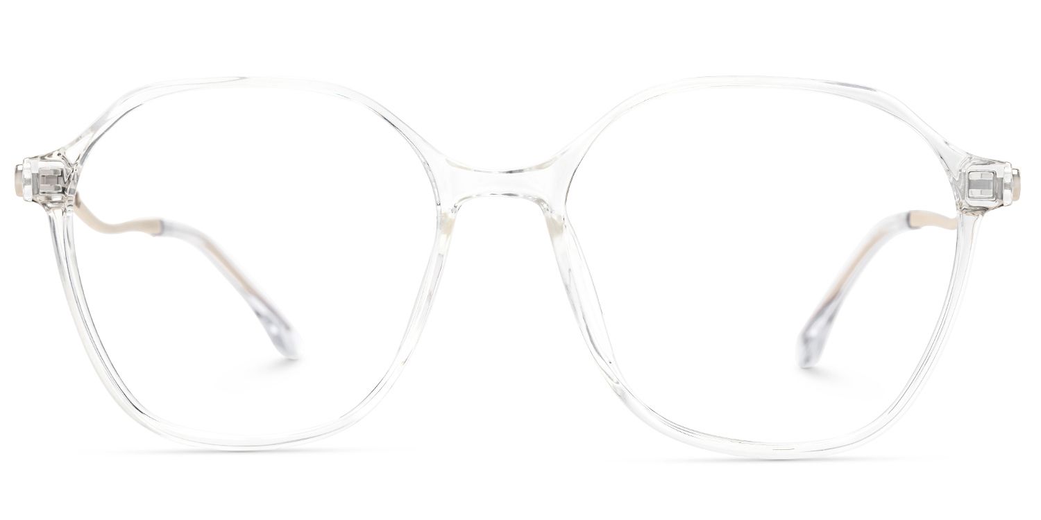 Lekesha Thin Glasses Frames with Clear in Geometric Design | ZEELOOL Canada0