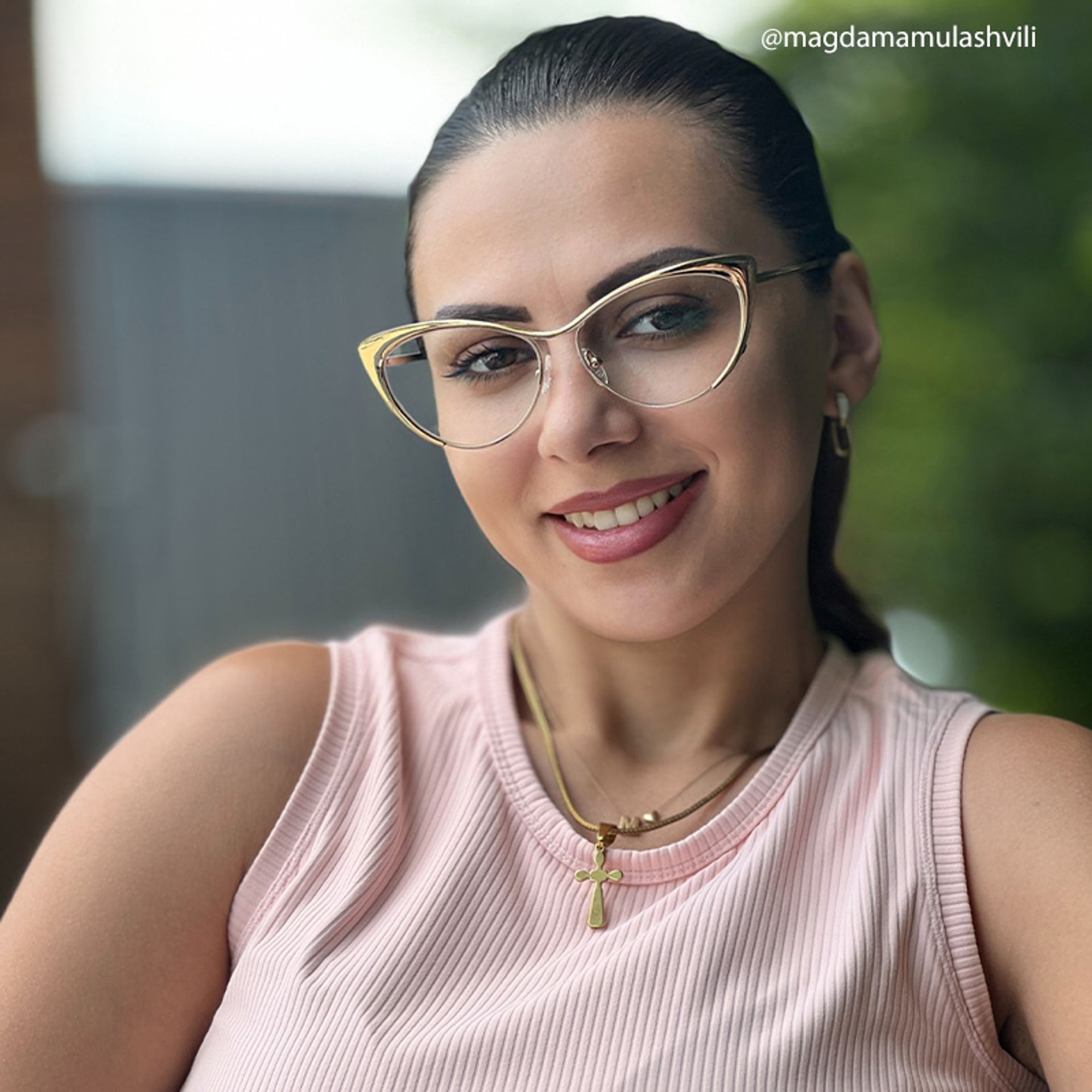 Ellen Cateye Gold Metal Frame Glasses for Women9