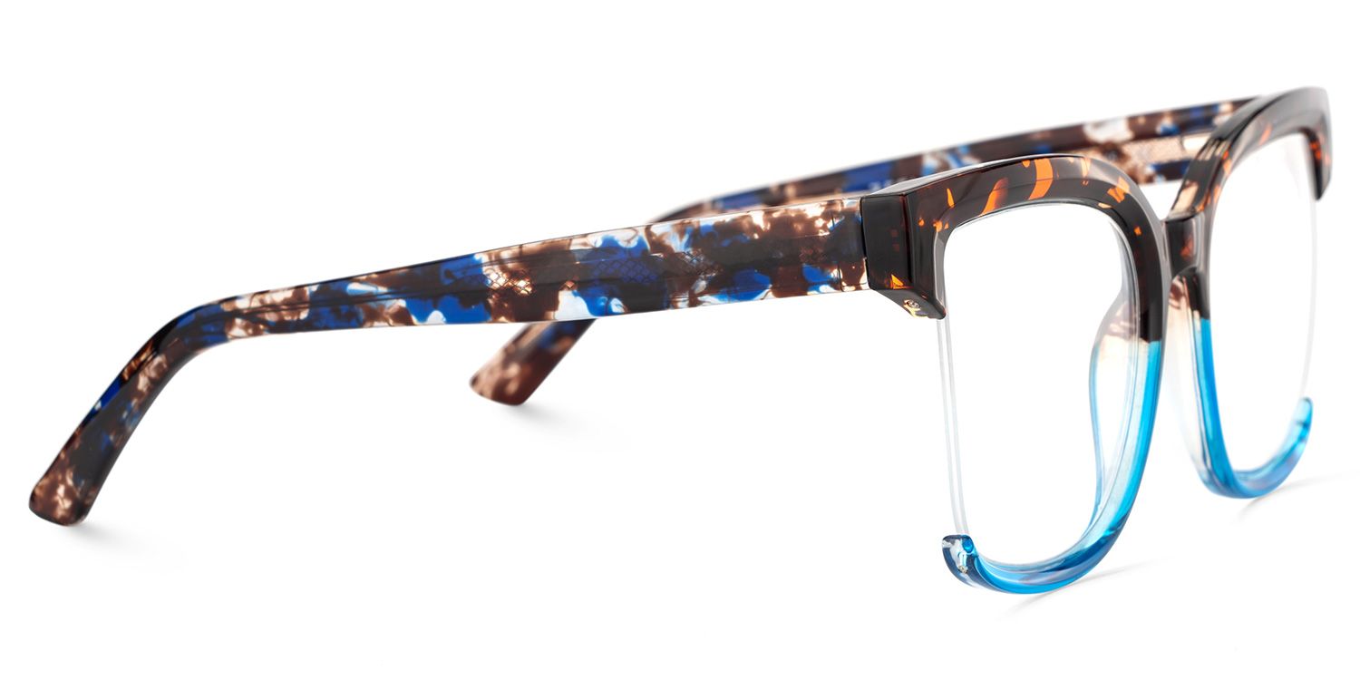 Cadogan Blue-tortoise Square Prescription Glasses | ZEELOOL Canada4