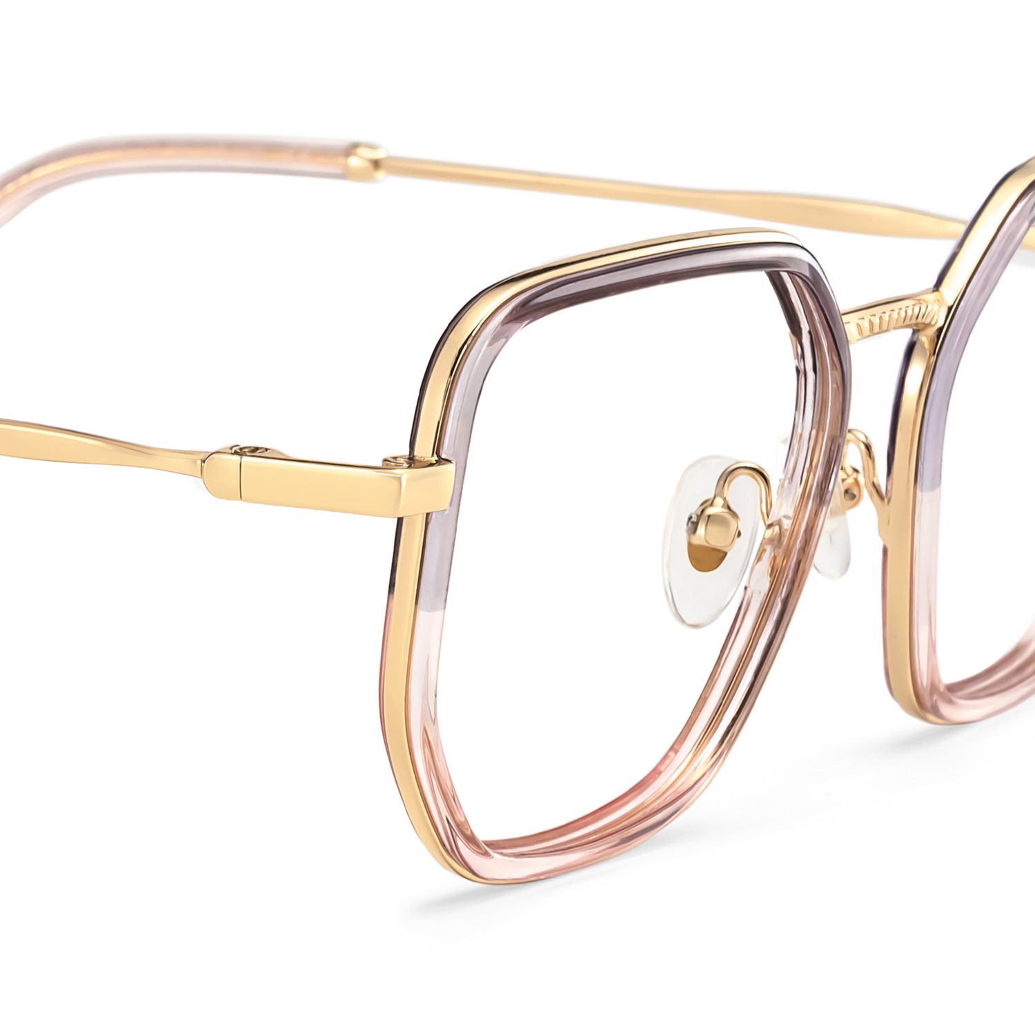 Levi Eyeglasses in Geometric Grey Pink Frame | ZEELOOL Canada5