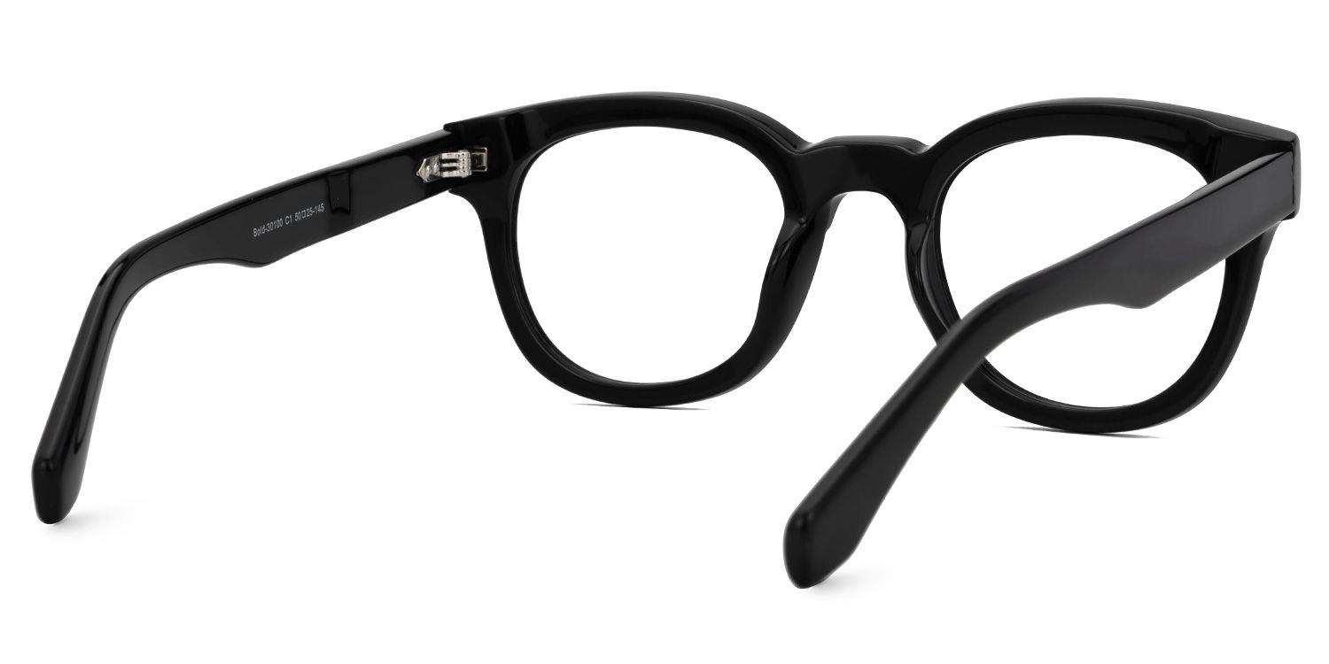 Affordable Black Frame Foraker Round Glasses | ZEELOOL Canada3