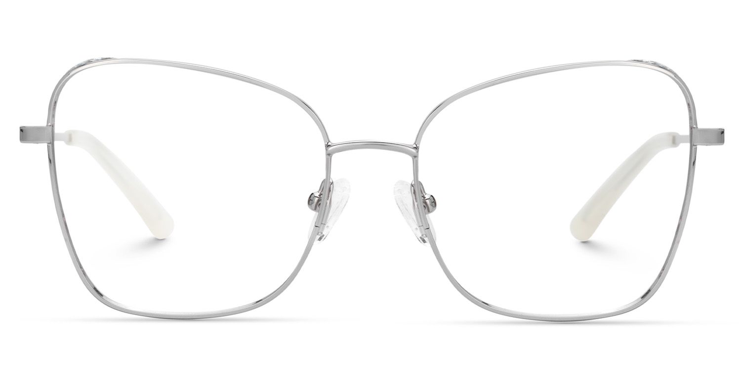 Butterfly Silver Glasses With Gillter on the Sides1