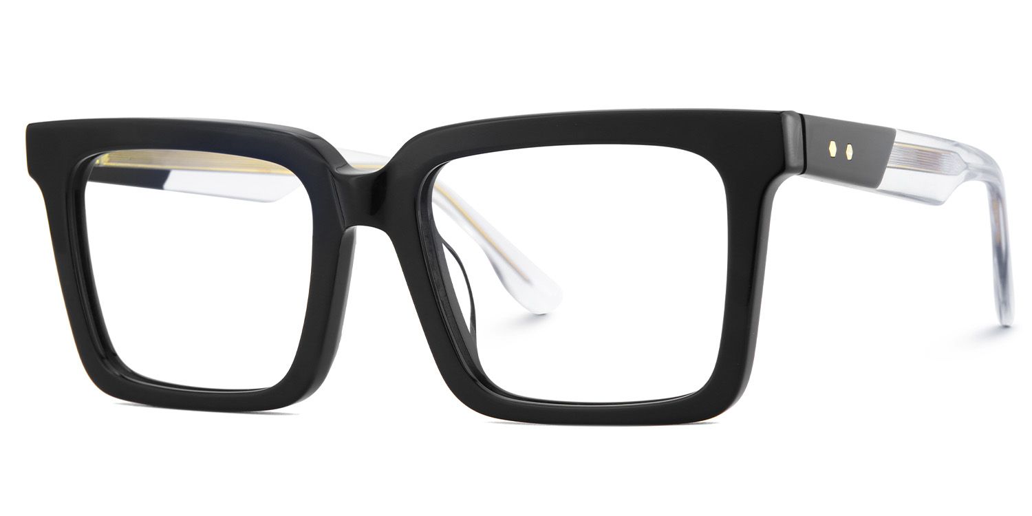 Black Square Frame Glasses - Hattie on Sale | ZEELOOL Canada3