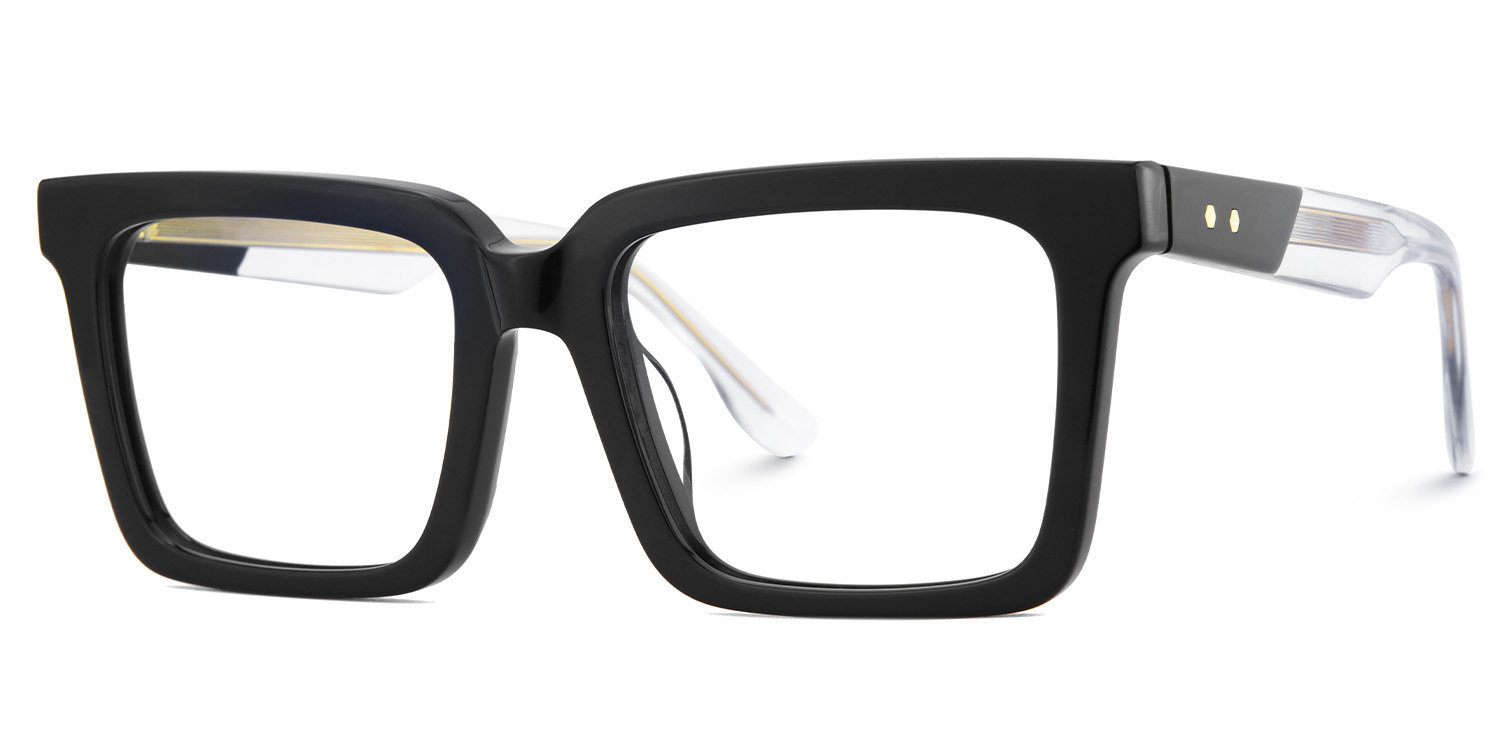 Black Square Frame Glasses - Hattie on Sale | ZEELOOL Canada3