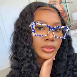 Newell Blue-Floral Rectangle Glasses8