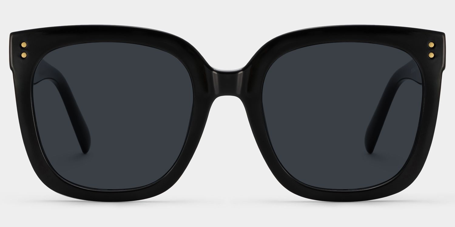 Ebony Square Black Glasses and Eyeglasses0