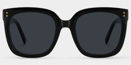 Ebony Square Black Glasses0
