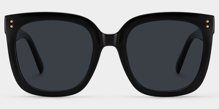 Ebony Black Square Sunglasses