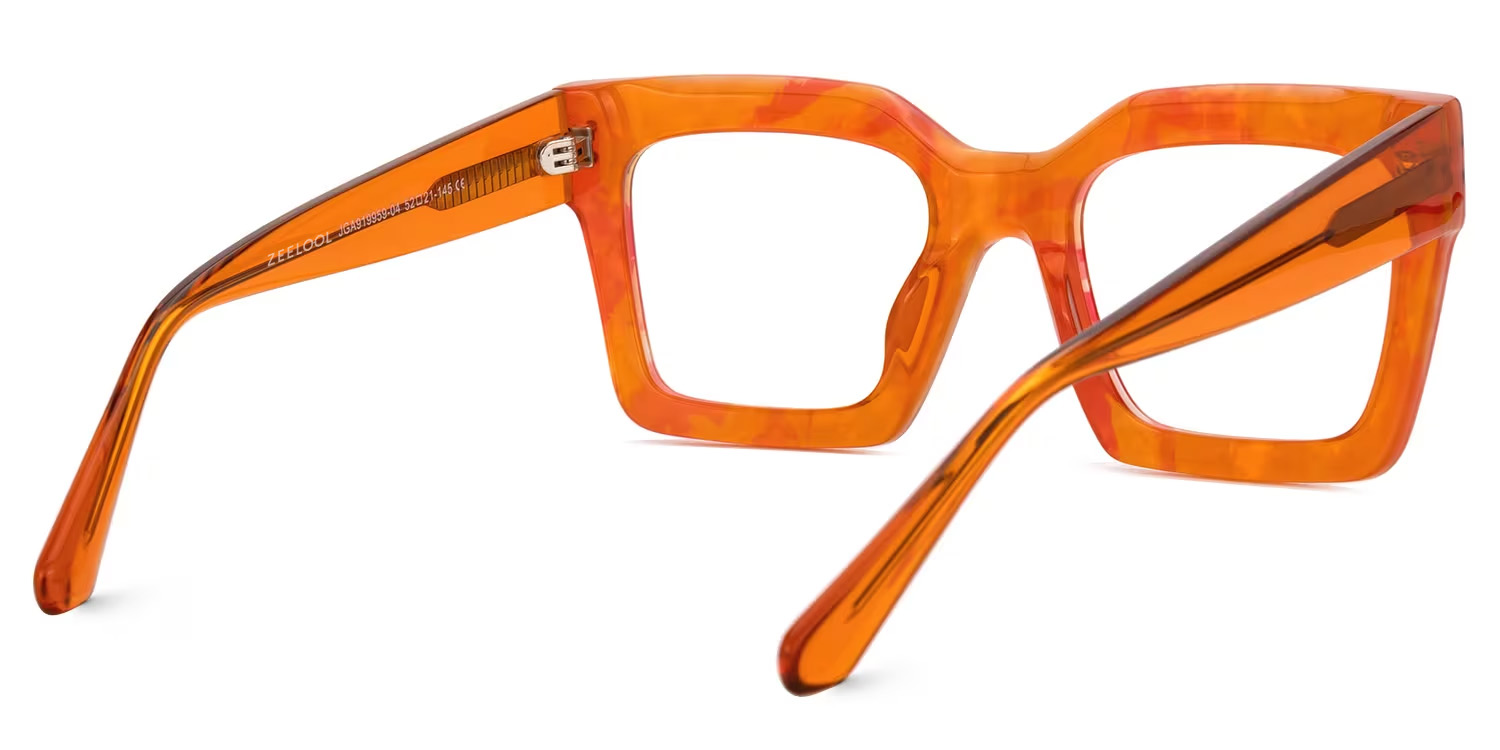 Agaton Square Orange Glasses3