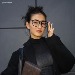 Laura Square Black Glasses6