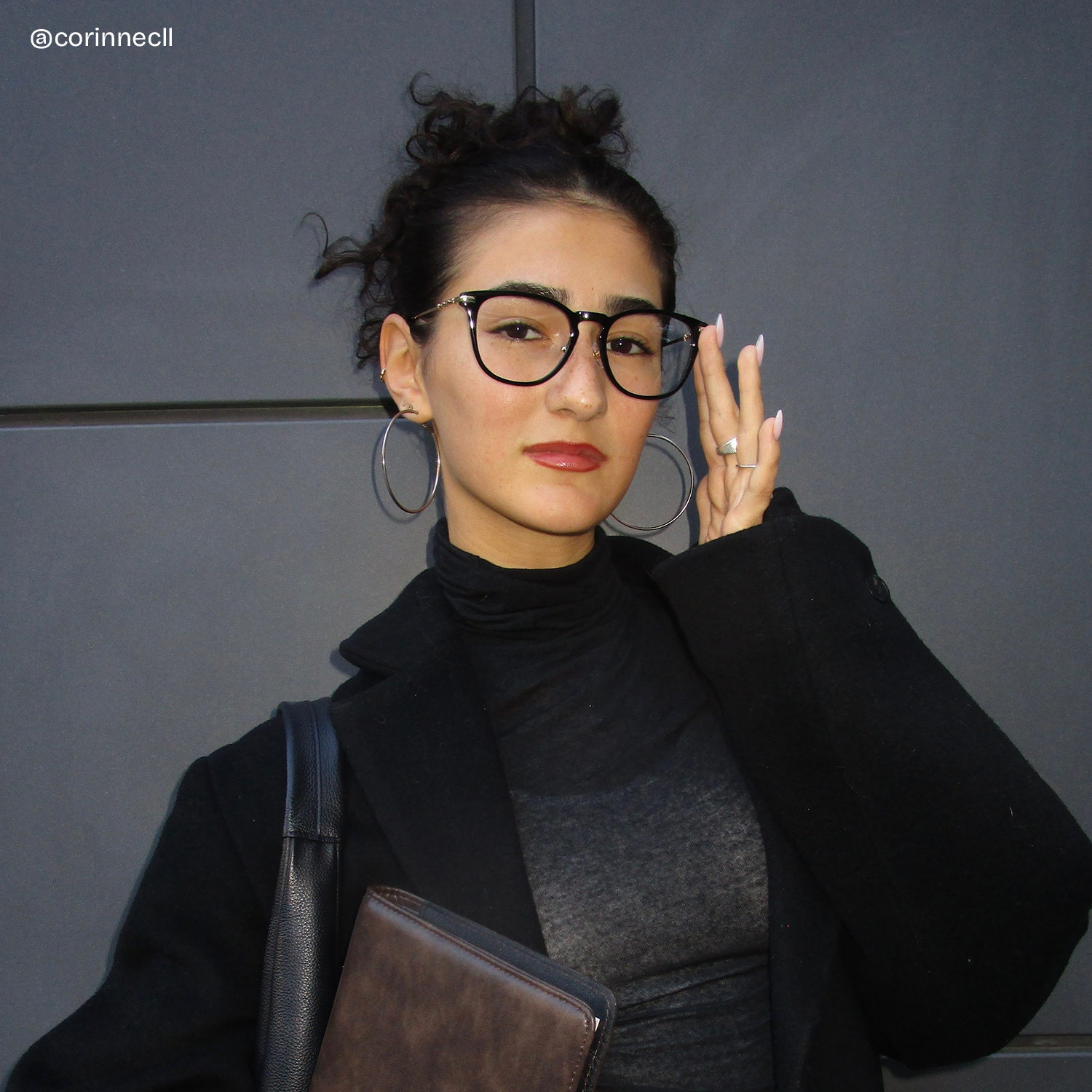 Laura Square Black Glasses6