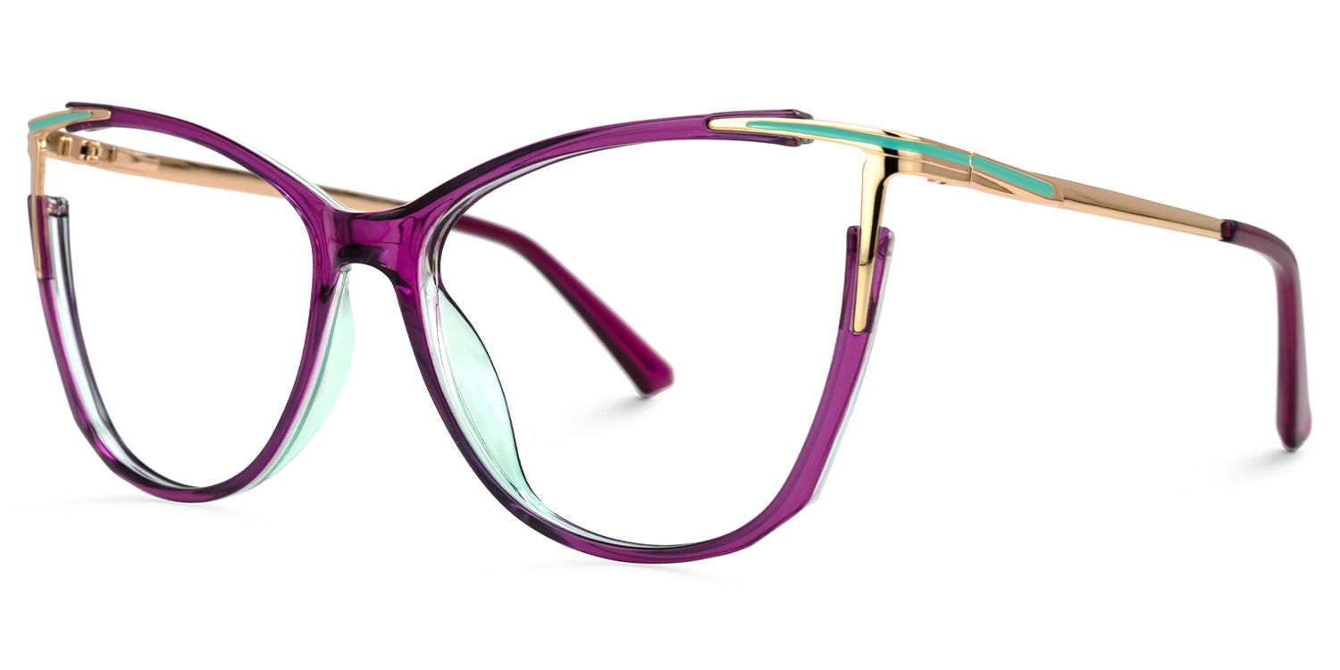 Cateye Yomary Purple Frame Glasses Deals | ZEELOOL Canada1