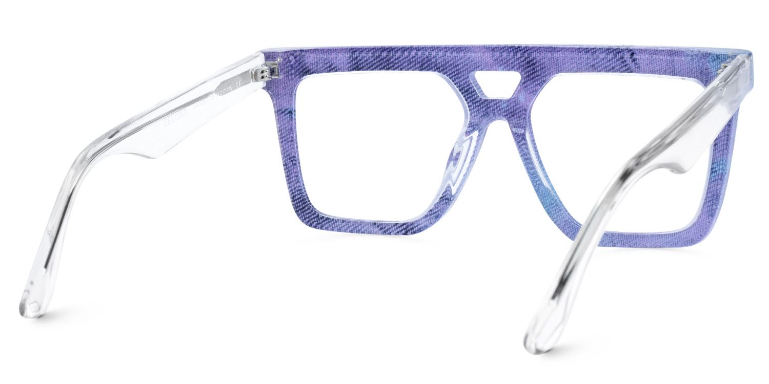 Rubin Blue Denim Eyeglasses | ZEELOOL Canada3