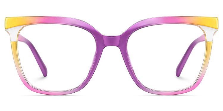 Leo Square Pink Purple Glasses