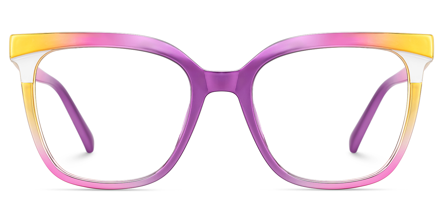 Leo Multicolor Square Prescription Glasses | ZEELOOL Canada1