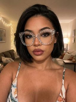Kahle Cateye Clear Glasses5
