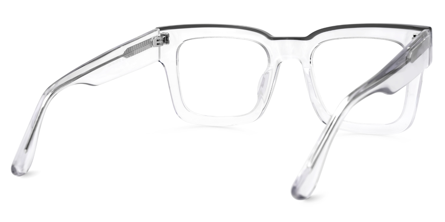 Vorse Square Crystal Clear Spectacle Frames for Men | ZEELOOL Canada3