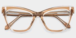 Saucie Cateye Brown Glasses1