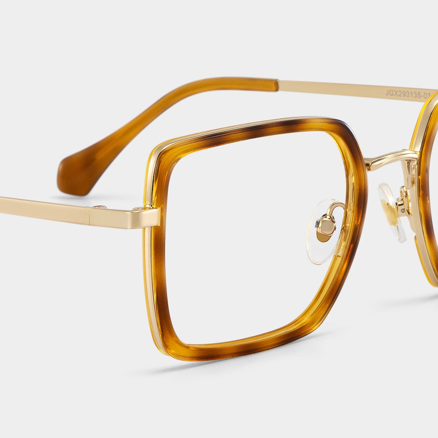 Shane Amber Frame Glasses with Square Frame Online | ZEELOOL5