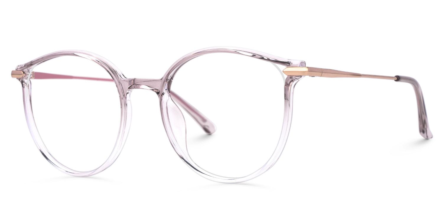 Caylan Dusty Pink Eyeglasses with Round Design1