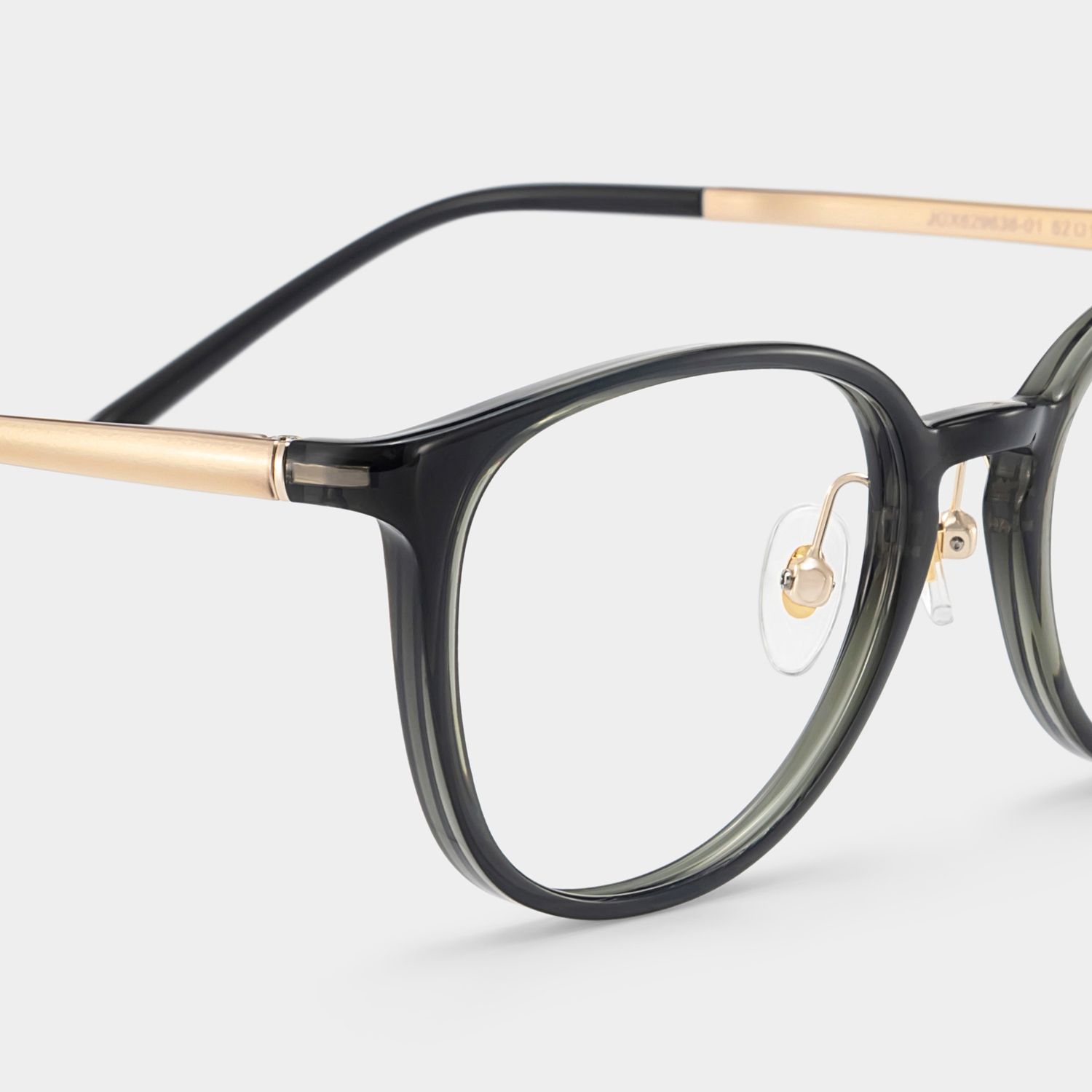 Amanda Rectangle Black Frame Glasses with Gold Trim | ZEELOOL CANADA6