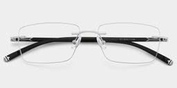 Adeline Silver Rectangle Glasses1