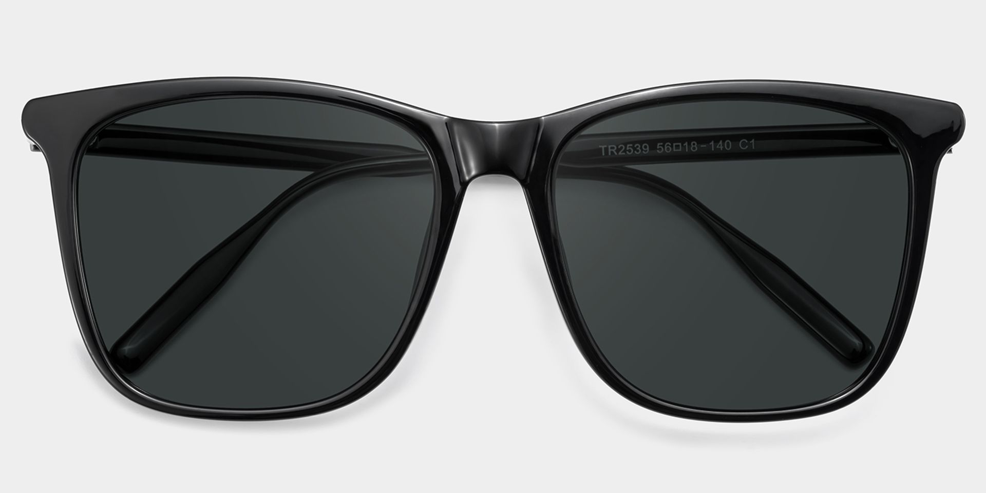 Malika Black Frame Polarized Sunglasses with square Style Online | ZEELOOL Canada2