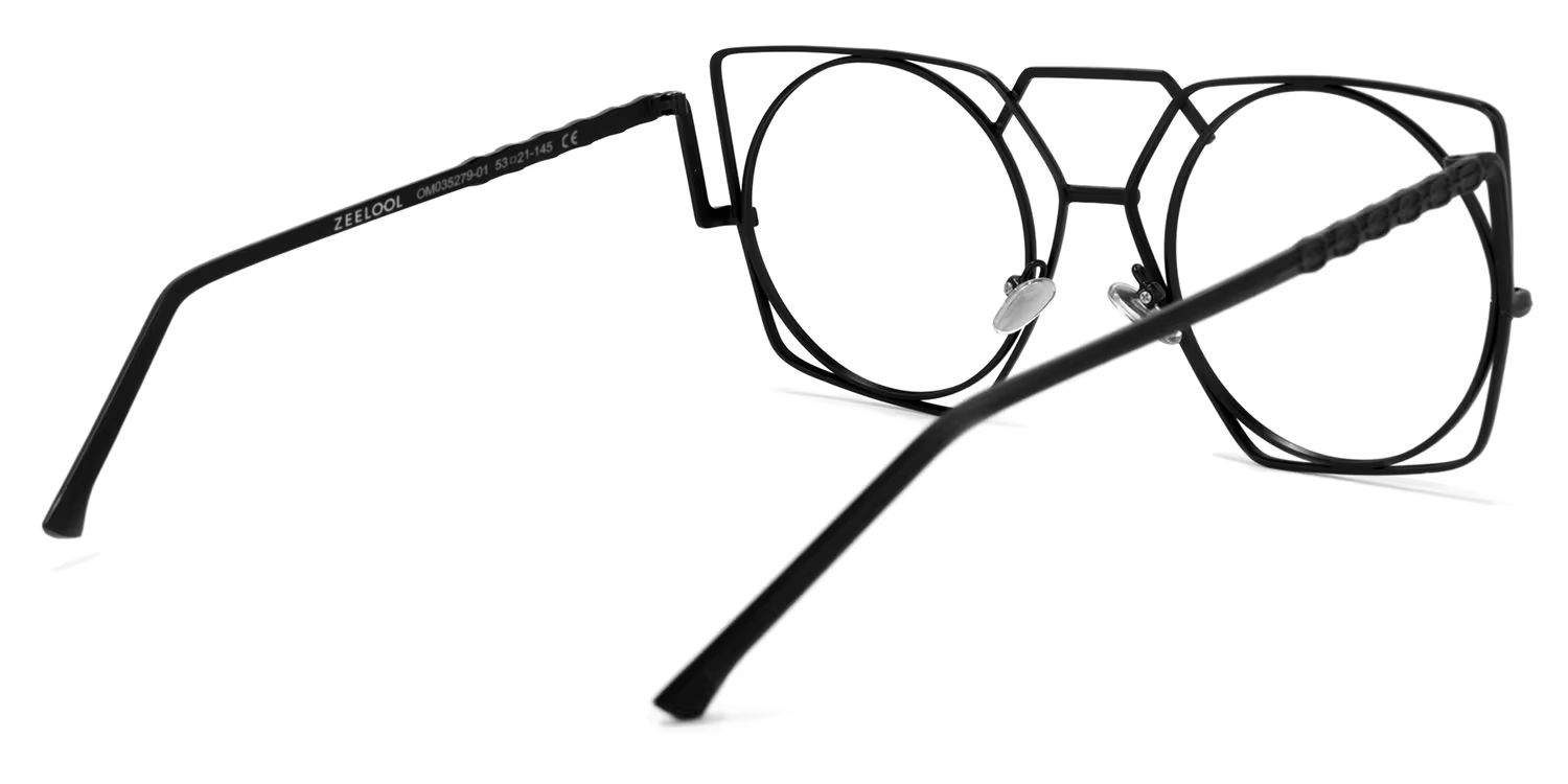 Evette Geometric Black Glasses | ZEELOOL Canada4