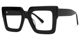 Brandon Square Black Glasses1