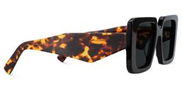 Reeve Rectangle Black Polarized Sunglasses3