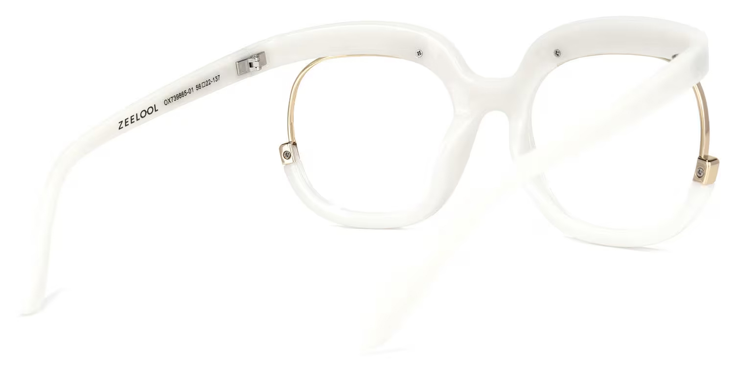 Darice Round White Eyeglasses and Thin Glasses Frames3