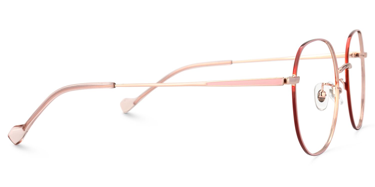 Qusay Round Pink Glasses | ZEELOOL Canada2