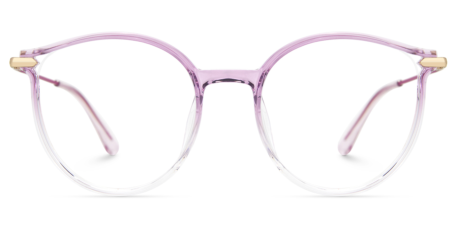 Caylan Round Purple Designer Eyeglass Frames0