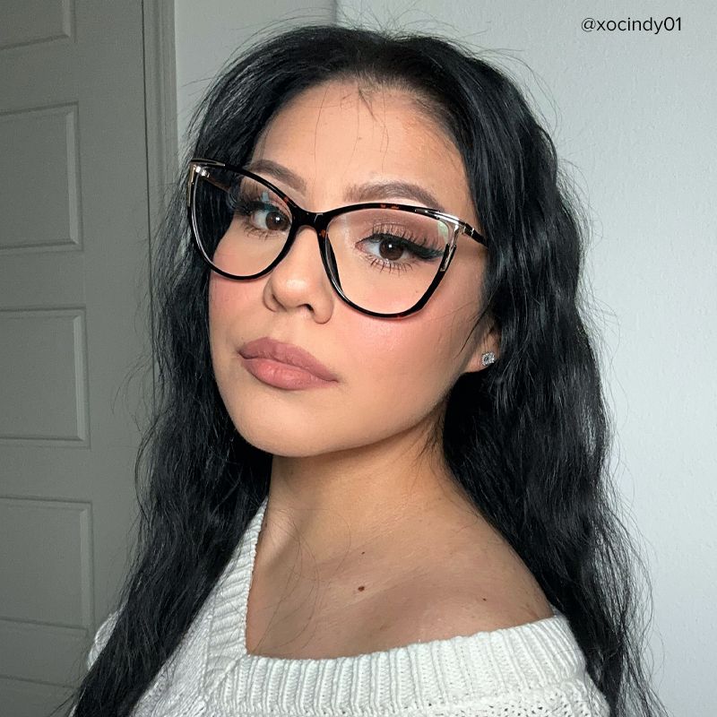 Yomary Cateye Tortoise Thin Frame Glasses | Zeelool9